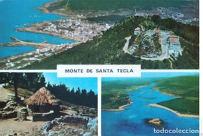 Postkarten: La Guardia (Pontevedra). 3068 Monte de Santa Tecla. Poblado Celta y otras. Postales Fama. Nueva. Col